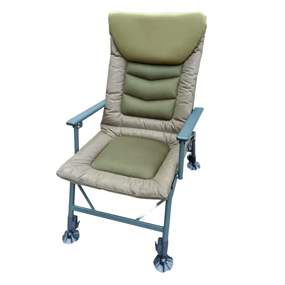 

Портативный складной стул для рыбалки серии Carp, ограничительная адаптация, несущая нагрузка 180 кг и регулируемый угол 0-180