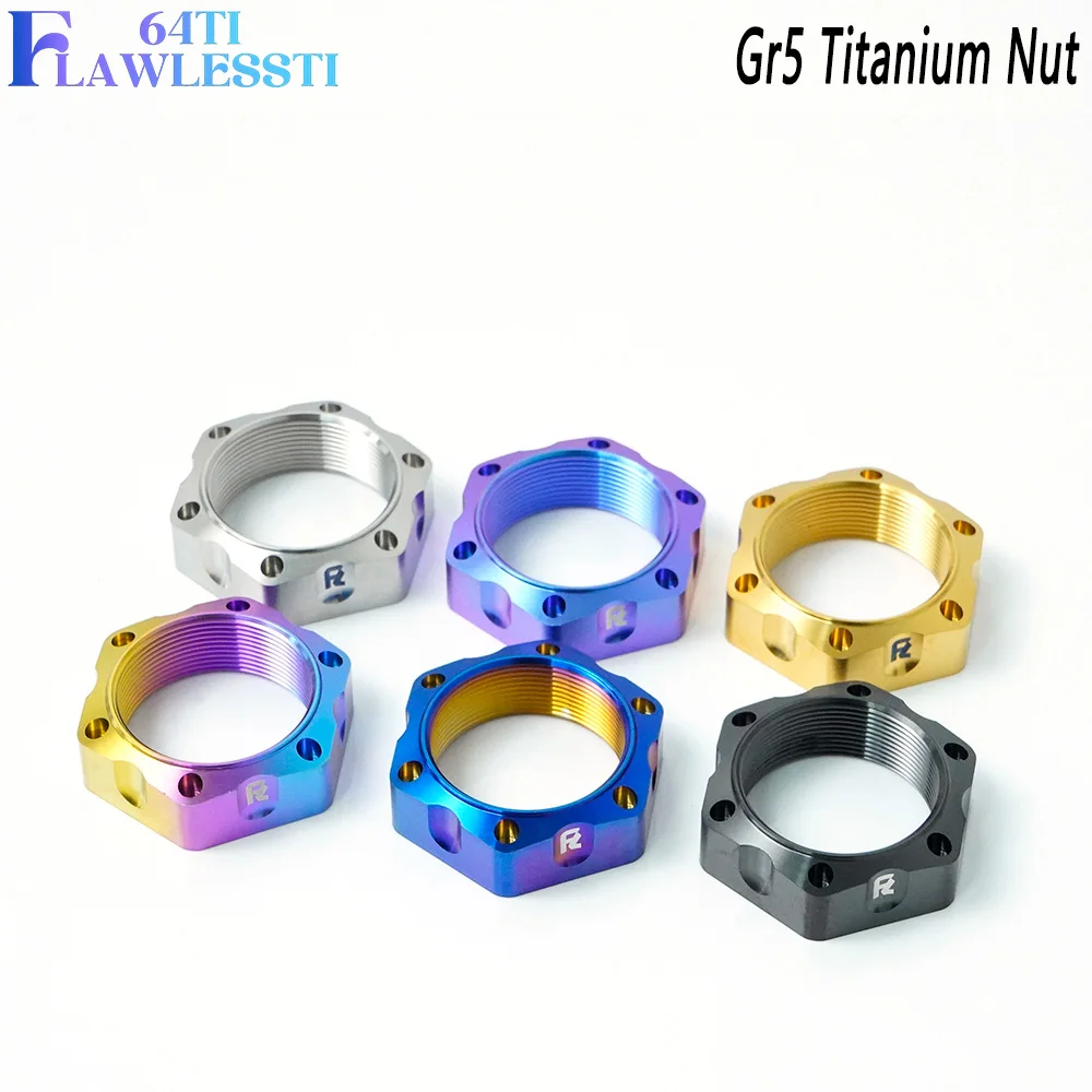FLAWLESSTI M28x1.0 Gr5 Titanium Nut Upper Triple Clamp Yoke Nut For YZF-R1 YZF-R6 MT-10 2015-2026