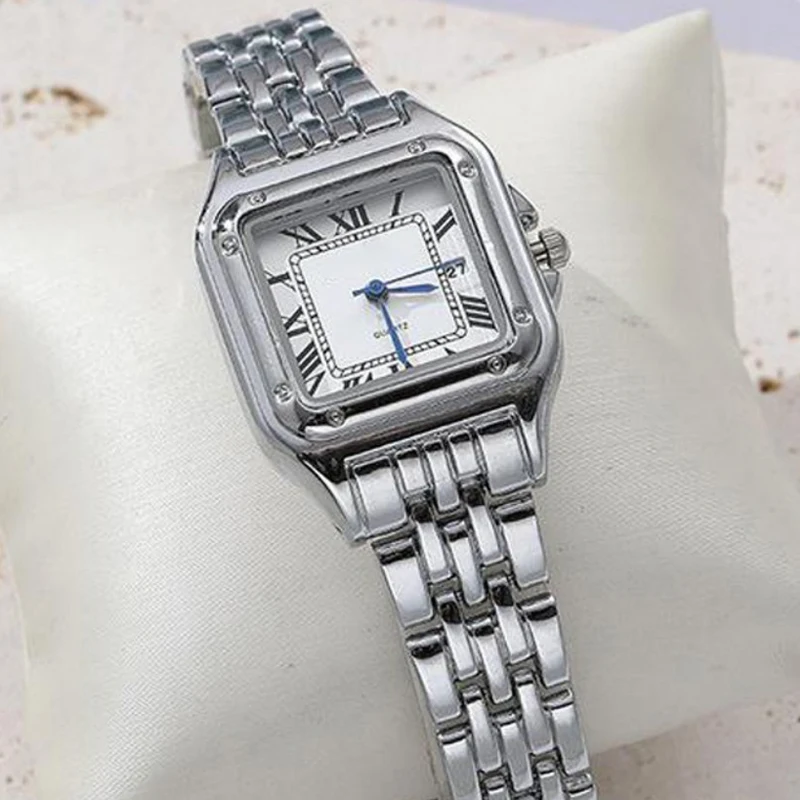 MAYZHISU Frauen Uhr Licht Luxus Retro Frauen Quarz Gold Armbanduhr Edelstahl Wasserdichte Weibliche Uhr Damen Uhr