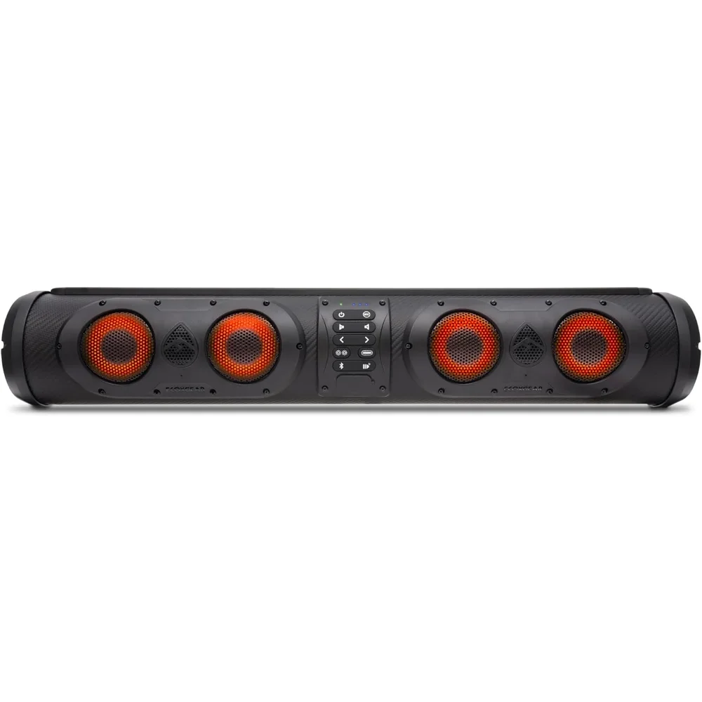 

Special Offers Amplified Powersports 8 Speaker Bluetooth LED Backlit Soundbar Waterproof Dirtproof with Standard Mounting Bracke