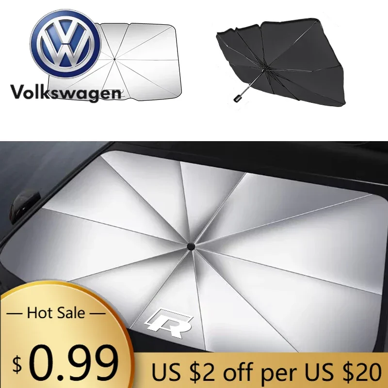 

Новинка 2026: Солнцезащитный зонт-шторка для автомобиля Volkswagen (VW) – аксессуар для защиты лобового стекла салона для Volkswagen Tiguan, Bora, POLO