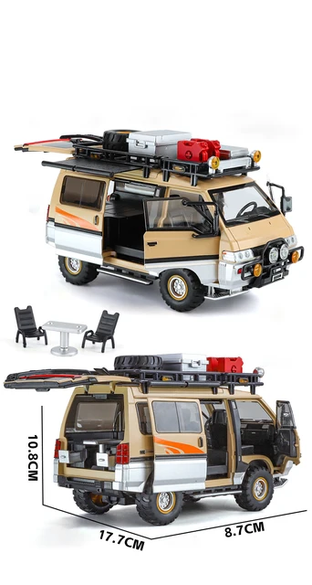1:24 Mitsubishi Delica Mini Off Road VAN RV Alloy Car Model