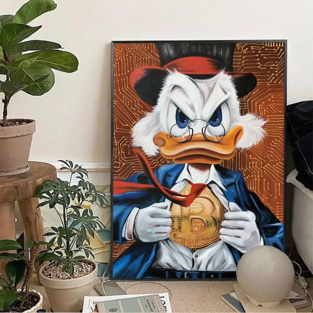 1pc Disney klasyczna postać kaczor Donald kreskówki film plakat z gwiazdą naklejki ściana artystyczna malowidła ścienne wystrój pokoju gry dekoracje