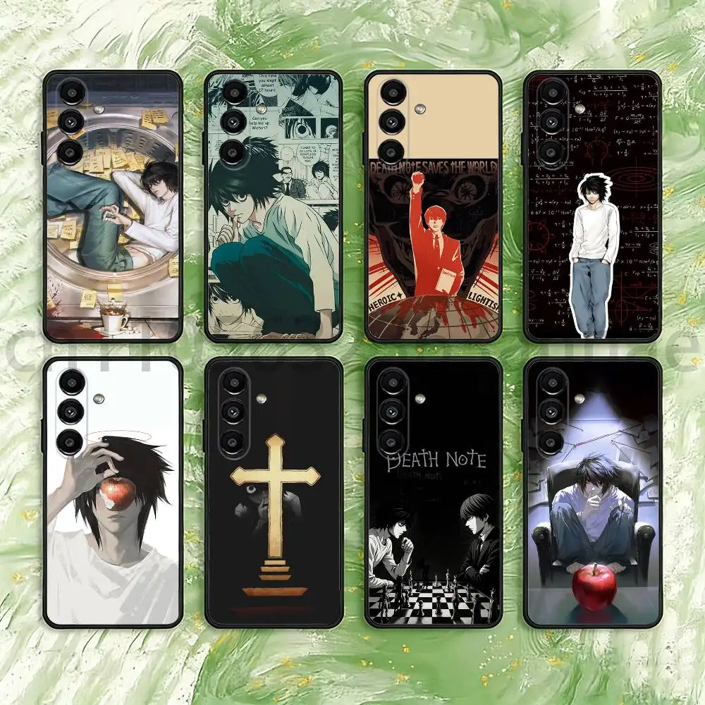 L-Lawliet D-Death Note Phone Case For Samsung S25,24,21,22,23,S30,Ultra,S20,Plus,Fe,Lite,Note,S10,S9,Black Soft Shell