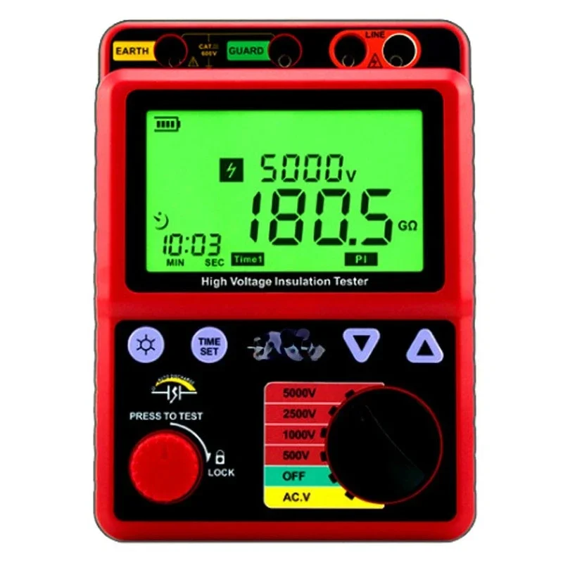 

AR3125 Digital Insulation Resistance Tester, Grounding Resistance Meter Rocking Meter High Precision 5000V Megaohm