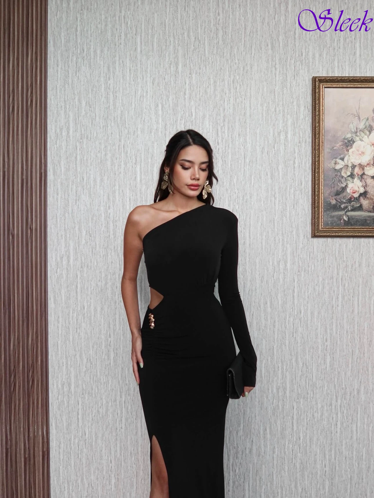 

Customized Straight One Shoulder Elegant Formal Evening Dress Delicate Celebrity Gowns High Quality Temperament Party Dress