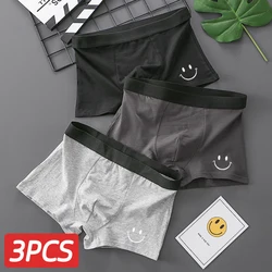 3 Pcies/Set Fashion Men's Underwear Men's Cotton Boxer Underwear Men's Loose Comfortable Breathable Printed Underwear