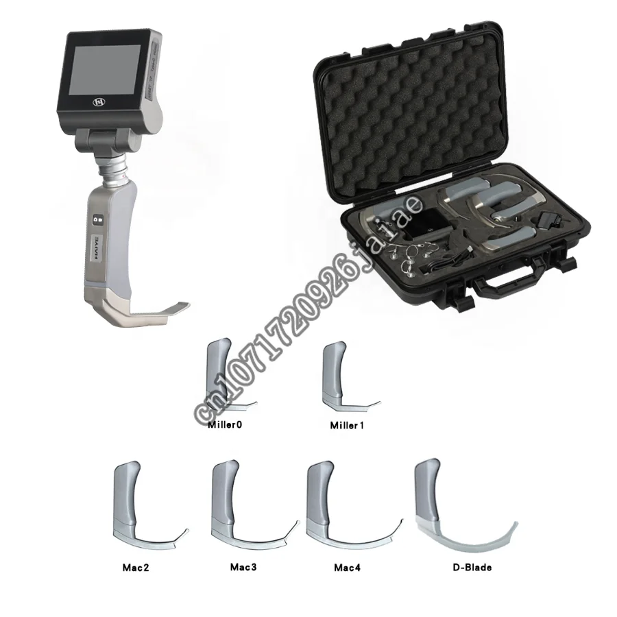 Hoge Kwaliteit 3 Inch Digitale Handheld Opneembaar Met Zes Bladen Video Laryngoscoop