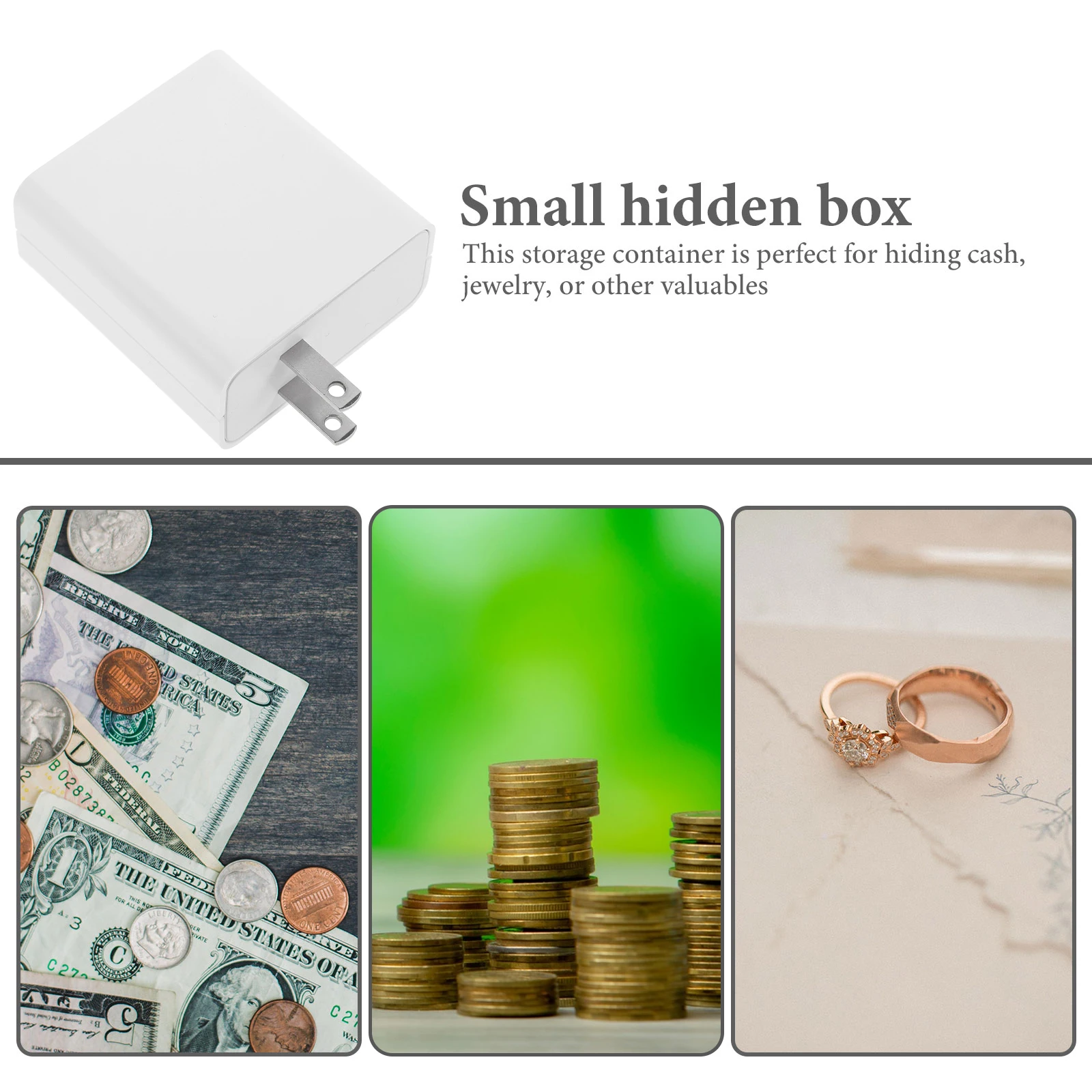 Hidden Storage Box Shaped Metal Plastic Compact Safe For Cash Jewelry Small Portable Secret Container Hidden Cash