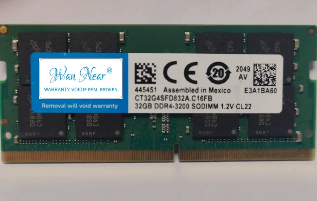 

For Crucial 16GB 32GB DDR4-3200Mhz SODIMM notebook memory module CT16G4SFD824A CT32G4SFD832A.C16FB