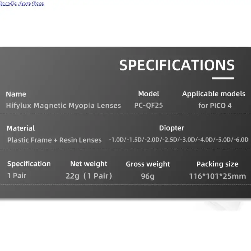 Marco magnético inserto lente d0ua para auriculares Pico 4 Efecto visual cómodo