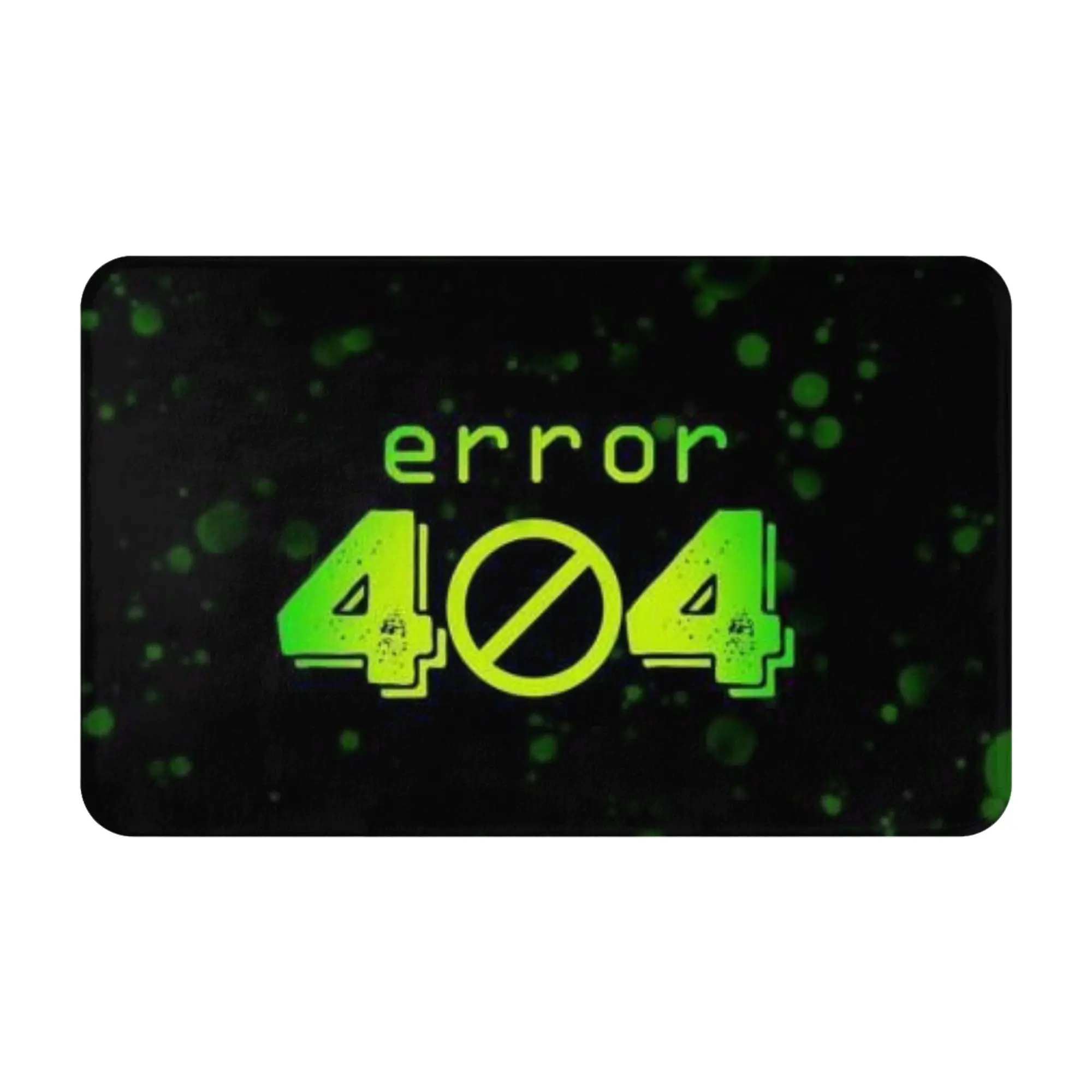 Error 404 Green Glitch Tech Wallpaper Anti-Slip Doormat Bedroom Mat  Entrance Indoor Home Decorative