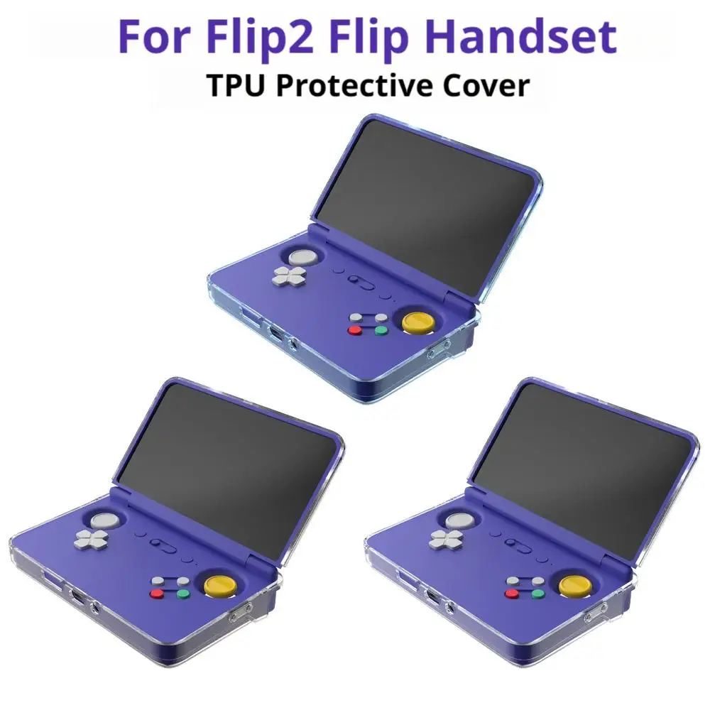 

Для Retroid Pocket Flip 2, защитный чехол из ТПУ для телефона с откидной крышкой для ладони — устройство RETROID POCKET, противоударный, устойчивый к царапинам, мягкая защита