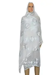 ubai African Muslim Shawl Wrap Cording Embroidery Scarf Diamond Plain Hijabs chiffon Scarf African Women Dubai Fashio Muslim