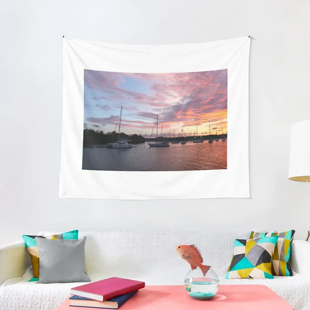 

Coconut Grove Sunset Tapestry Decoration Pictures Room Wall Room Decor Aesthetic Tapestry