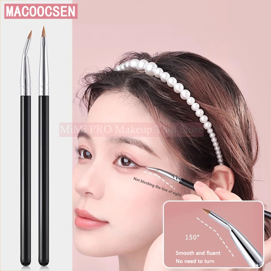 Ultra Fine Flat Head Eyeliner Brush Corner / Straight Eyeliner Makeup Brushes Eye Wheel Tear Groove Eyes Details Makeup Tool