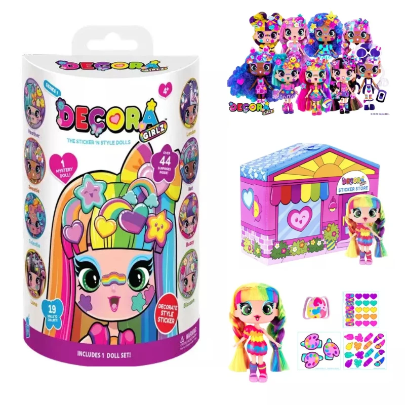 New Original Ecora Girls Sticker Store Set Fashion Dressup Dolls Accessories Girls Play House Toys Holiday Gifts for Children