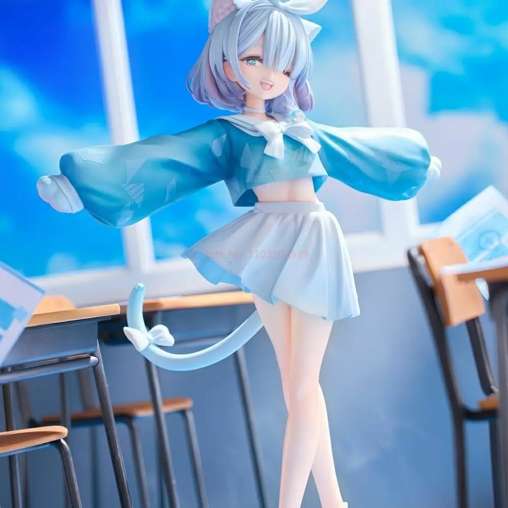 Em estoque azul arquivo arona figura anime jogo menina figma ichinose asuna menina estatueta de ação modelo colecionável boneca brinquedos presente