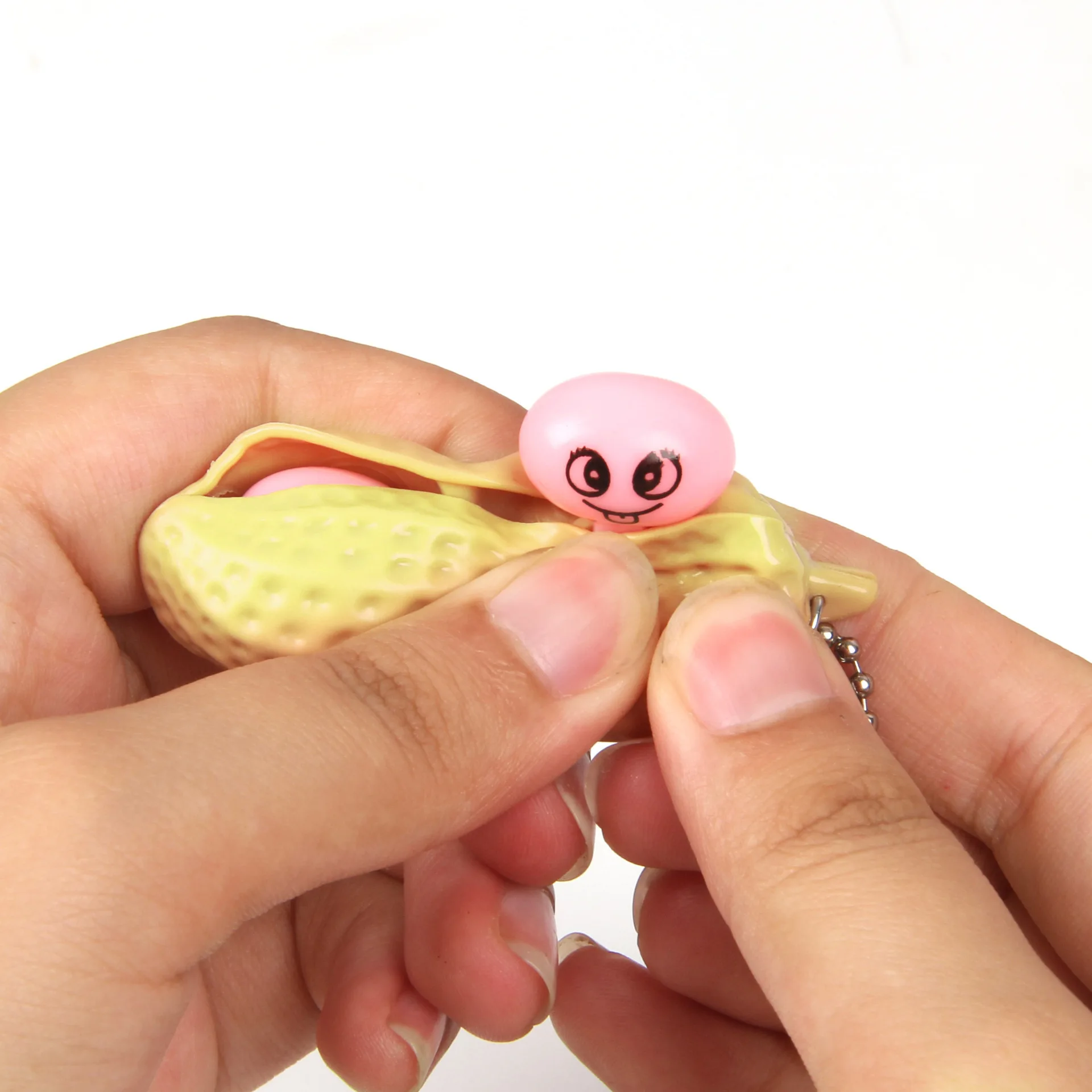 Giocattolo antistress alle arachidi, giocattolo da spremere alle arachidi, portachiavi con arachidi, giocattolo sensoriale portatile per adulti, antistress, ansia.