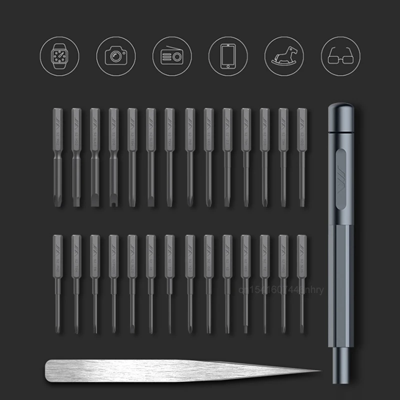 Youpin Jimihome 30 IN 1 Multi-purpose Precision Screwdriver Kit Repair Tool DIY Screw Driver Set Tweezers Aluminum Alloy Handle