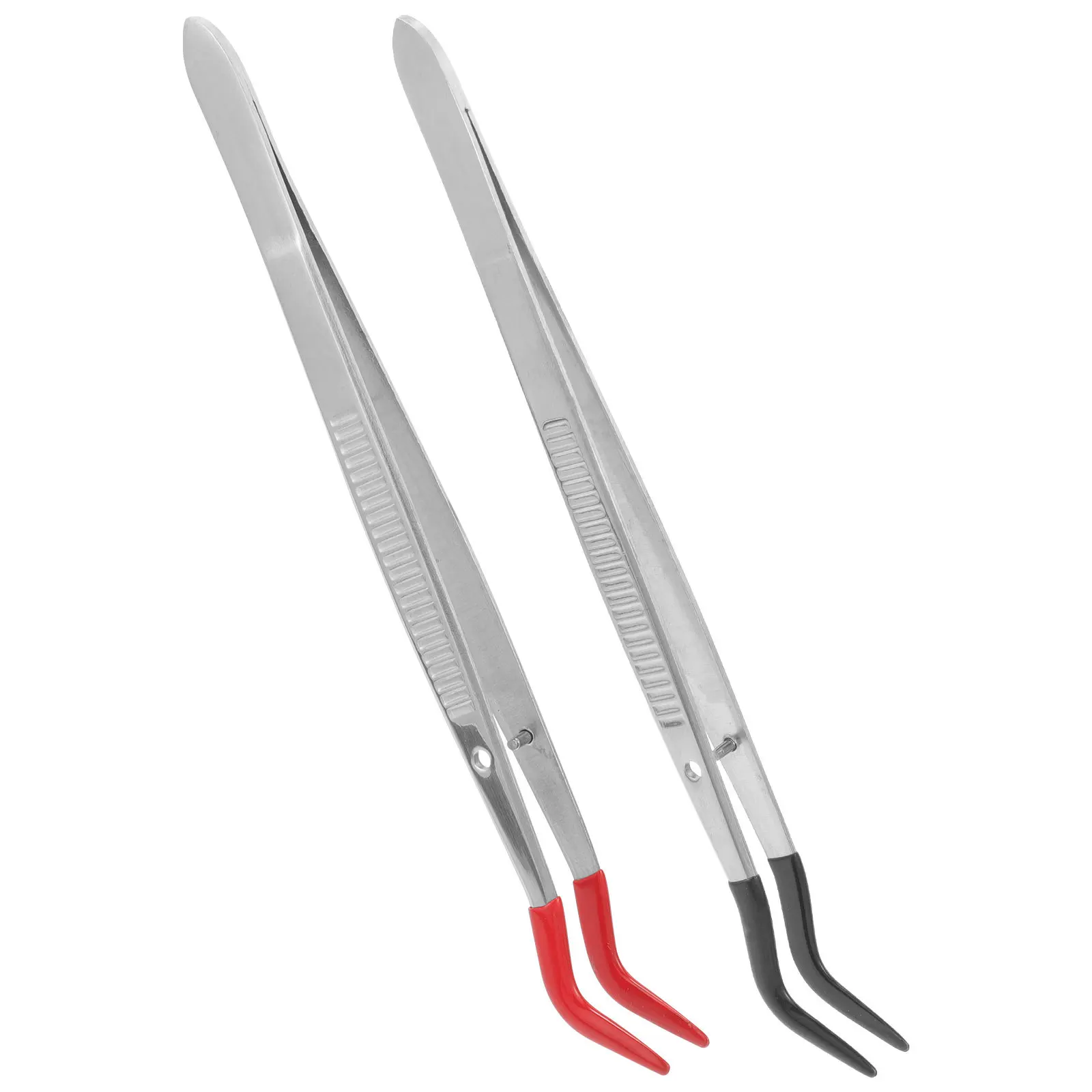 2 pezzi pinzette per timbri in acciaio inossidabile leggero non magnetico strumenti di lavorazione applicatore per ciglia pinzette per ciglia finte precisione