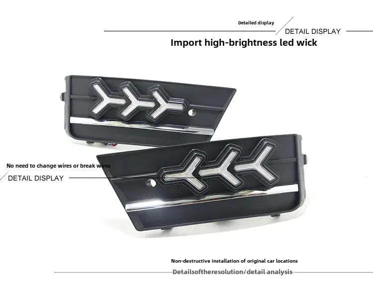 For Skoda Octavia A7 Sedan /Combi For RS 2013 2014 2015 2016 2017 Car-Styling Front DRL Daytime Running Light Fog Lamp Fog Light