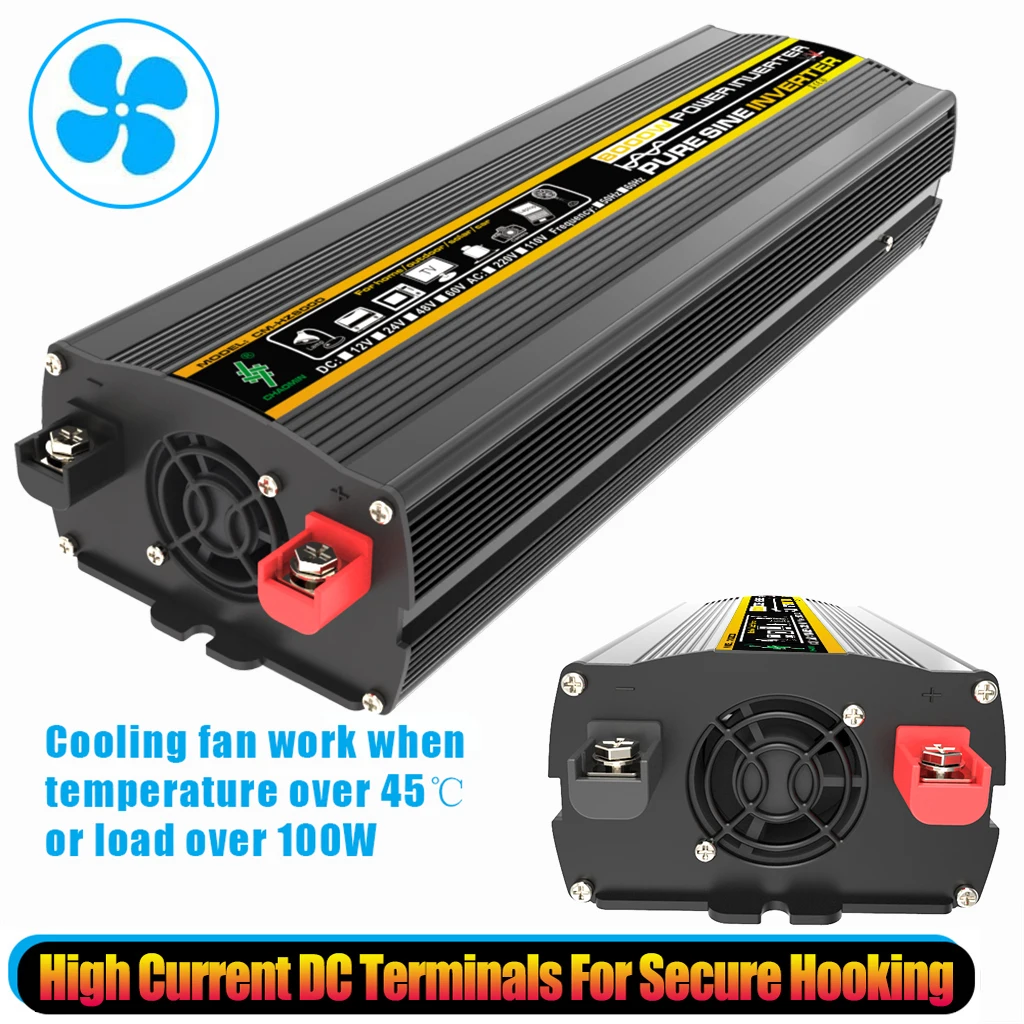 8000W Car Solar Inverter,DC12V to 220V Pure Sine Wave Inverter,Socket Transformer,Power Converter,Power Inverter