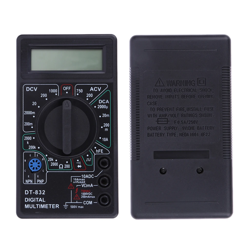 Current Voltage Resistance Voltmeter Ammeter Handheld Portable Ohm Amp Detector Multifunction Digital AC DC Multimeter