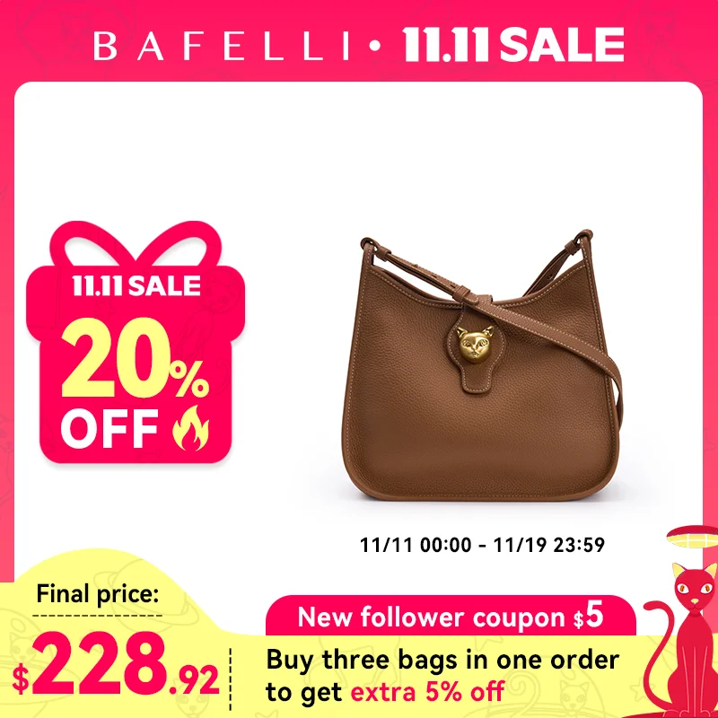 

BAFELLI Новая женская сумка-мешок из натуральной крупного рогатого скота — универсальная и шикарная сумка через плечо и через плечо