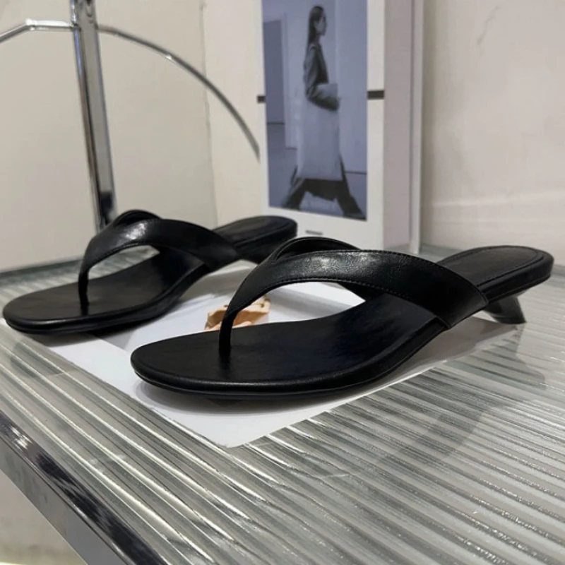 Women's Flip Flops Pinch Toe Slippers Fashionable Wear Outside High-Heeled Sandals Summer Vacation Travel Open Toe Beach Shoes