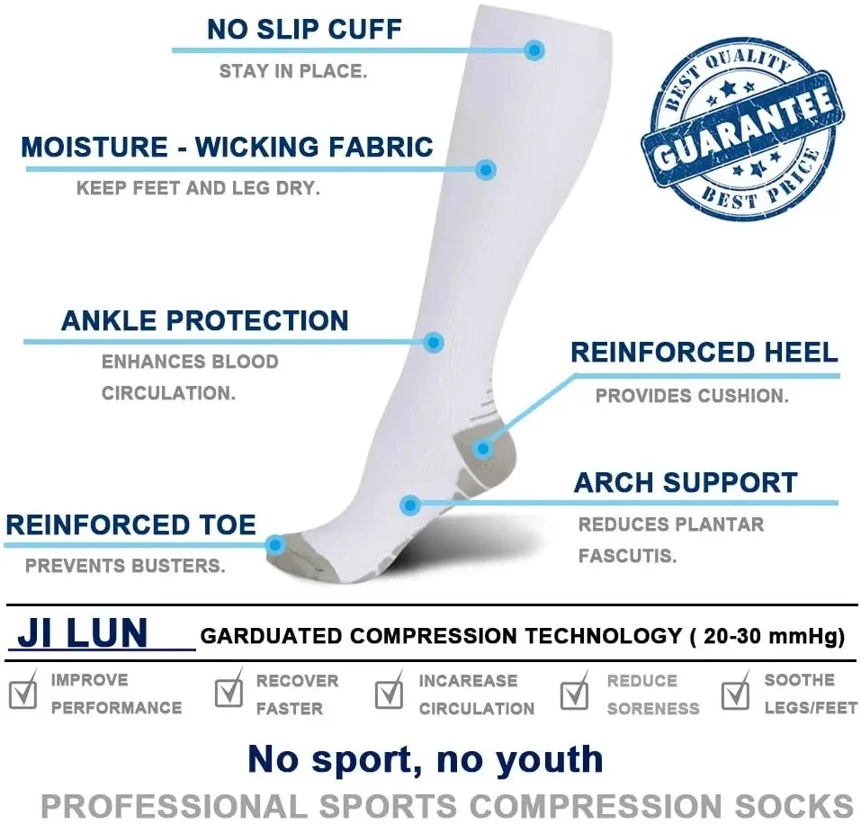 Varicocele Compression Socks For Men Women Running Fitness Rugby Sports Socks For Medical Pregnancy Promoting Blood Circulation