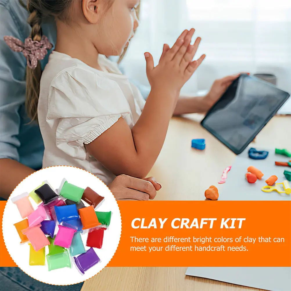 48 peças de argila macia para modelagem infantil, artesanato DIY, argila reutilizável e não tóxica para atividades escolares, domésticas e festas, kits de argila para crianças
