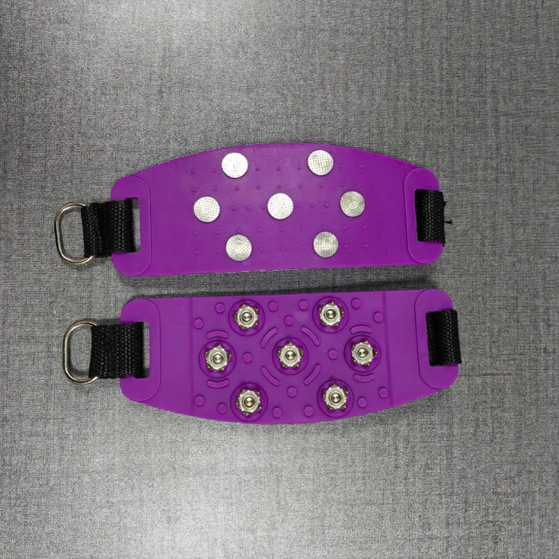 حذاء سبايك شتوي شتوي فيلكرو آيس كلو للتسلق في الهواء الطلق على جبال الثلج وأرض الثلج مضاد للانزلاق قابل للتعديل #4