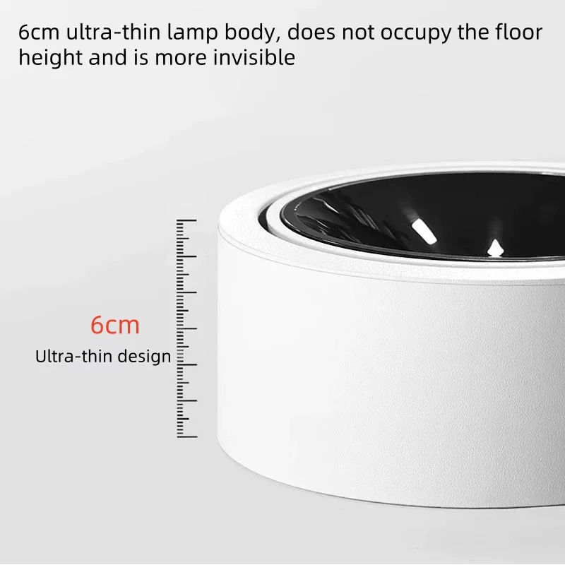 Open spotlight adjustable angle small hill light effect anti-glare living room home ceiling lamp