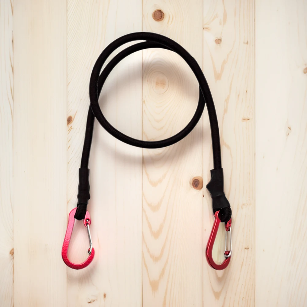 

Heavy Duty Bungee Cord Aluminum Alloy Elastic Tie Strap String Carabiner Cord Carabiner Hooks Cord Camping Accessories