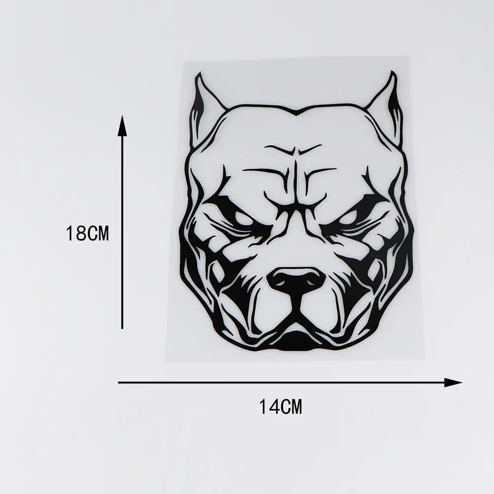 

Personalized Car Sticker Dog Head Animal Decal Fashion Car Overall Decoration Sticker Cover Scratch Decal Black/white, 18cm*14cm