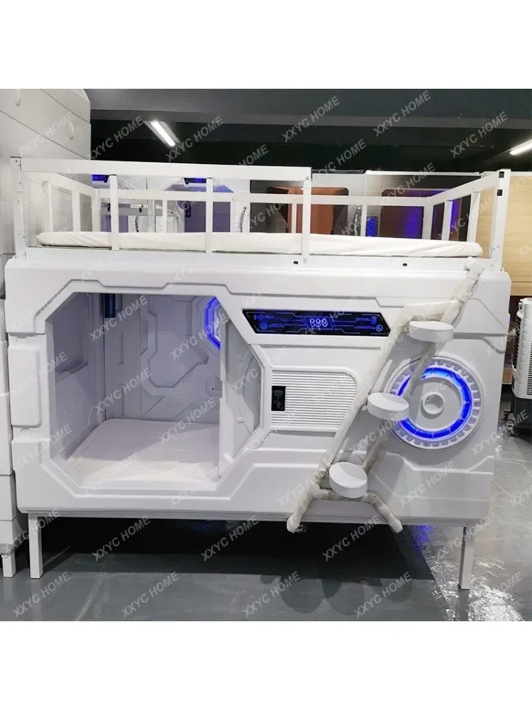 Space Sleep Cabin Bunk Bed E-Sports Space Capsule Bed Hotel Room Capsule Sleep Cabin Double Bed