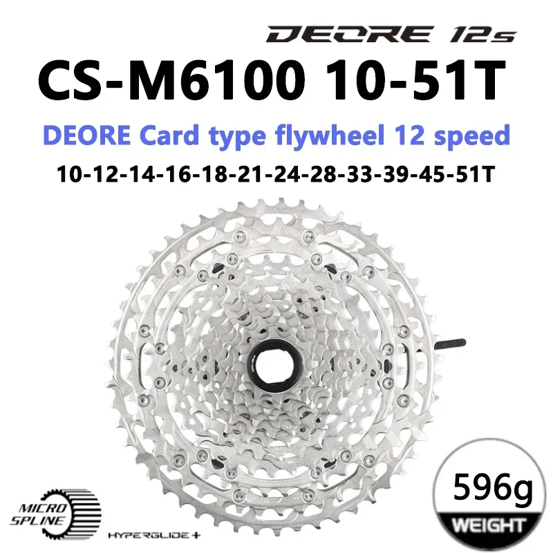 Deore SLX XT CS M6100/M7100/M8100 Cassette 12Speed K7 42/ 46/50/51T Mountain Bike Sprocket 12V MTB Flywheel