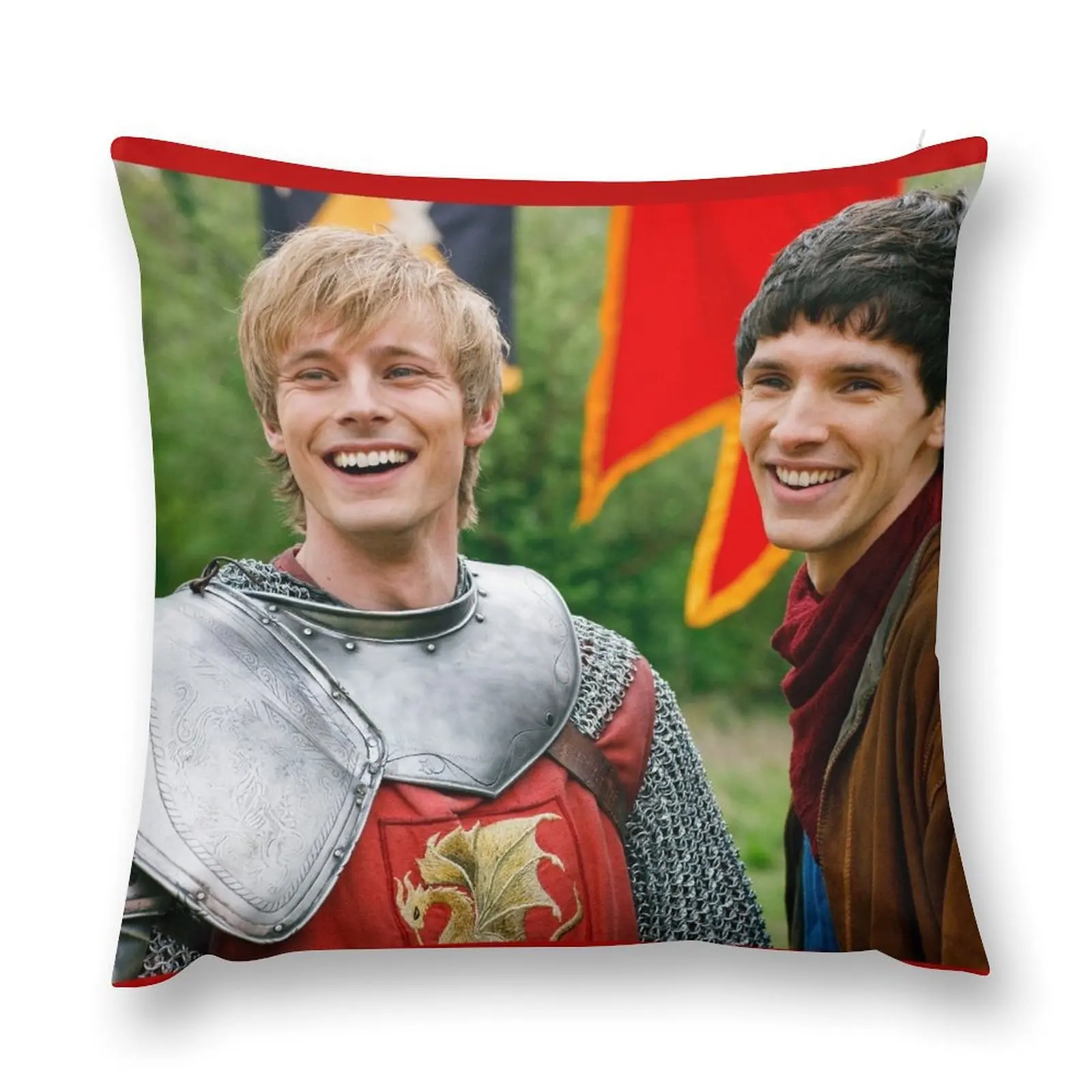 

Merlin and Arthur being dorks - Merthur - Throw Pillow luxury sofa pillows Embroidered Cushion Cover pillow