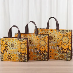 Non-woven Fabric Flower Sun Flower Print Shopping Bag Foldable Reusable Travel Storage Women's Shopping Handbag Shopper Tote Bag