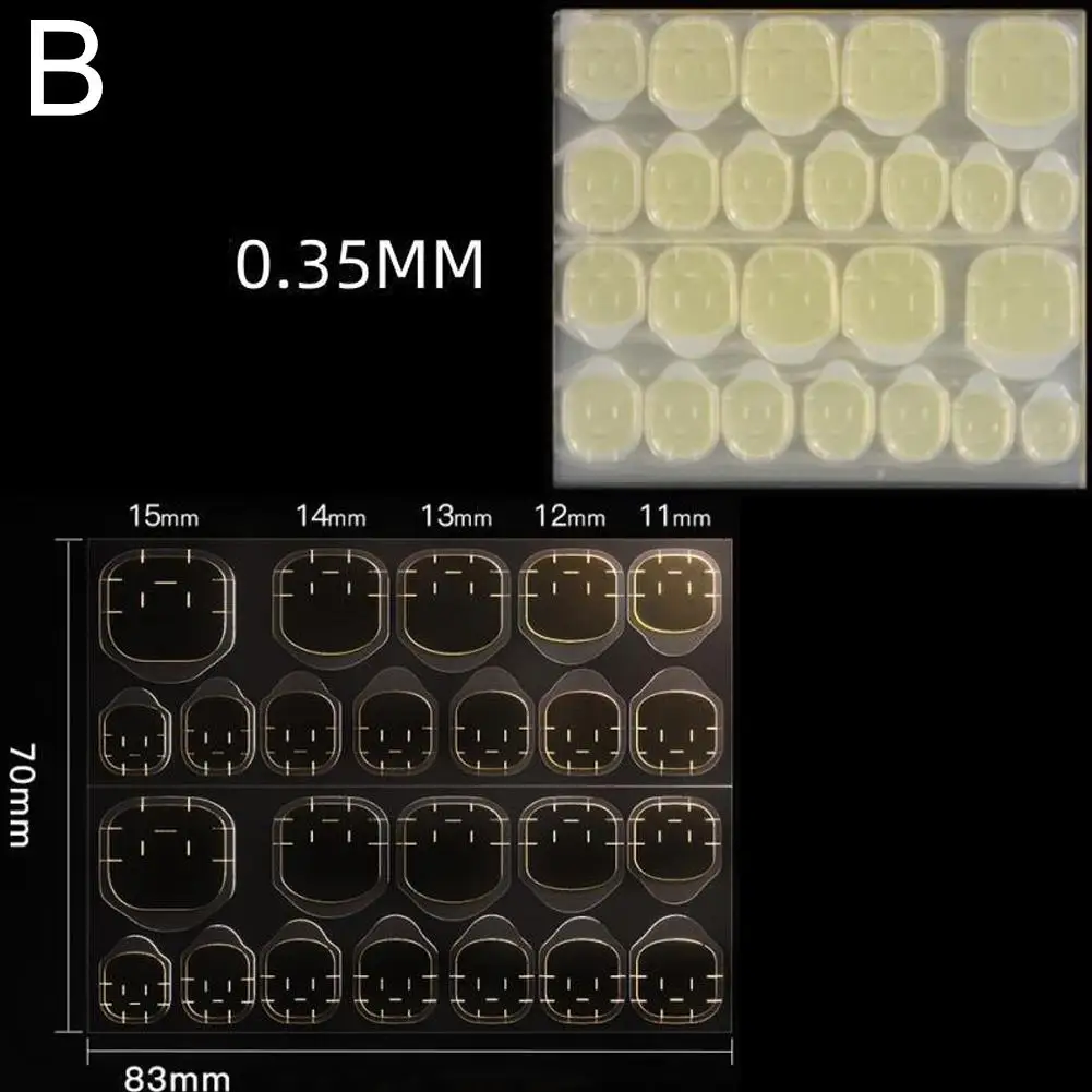 Pegamento de doble cara para uñas, pestañas adhesivas para presionar en las pestañas, pestañas de pegamento transpirables impermeables, pegatina de Gel de gelatina transparente T9r7