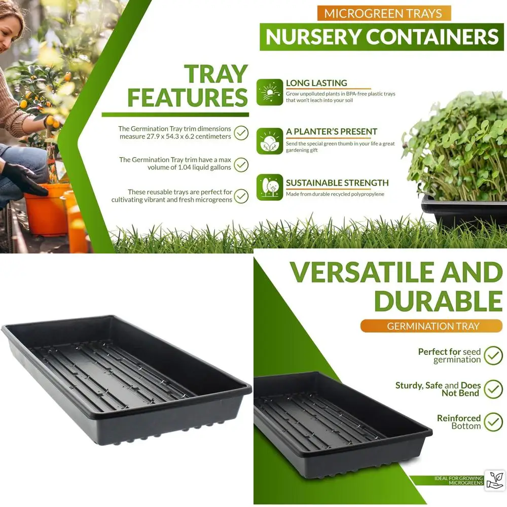 

Прочные поддоны для растений 1020, без дренажных отверстий, 100 штук