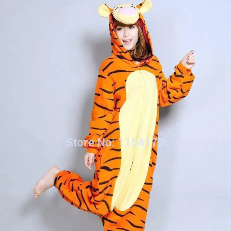 2025 New  Kigurumi 3d Dimensional Tiger Costume Pajamas Cartoon Animal Cosplay Pyjamas Adult Onesies Party Dress Halloween P ★ ★