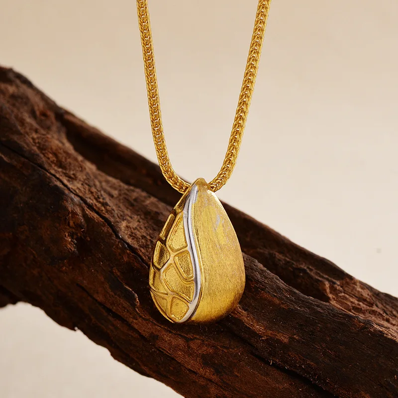 

Женское ожерелье из стерлингового серебра 925 пробы с позолоченным цирконом, матовая капля воды, популярные модные украшения, аксессуары для вечеринок