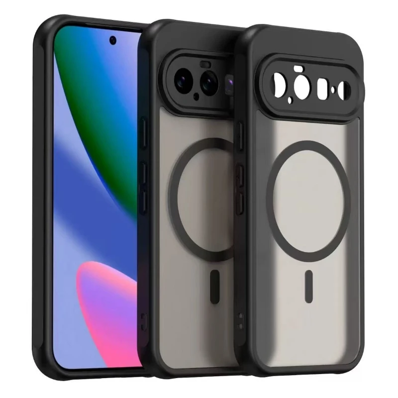 Matt-transparente magnetische Hülle für Magsafe Google Pixel 11 10 Pro 7 8 9 Pro XL A 10A 9A 8A Macsafe Wireless Charge Armor Cover