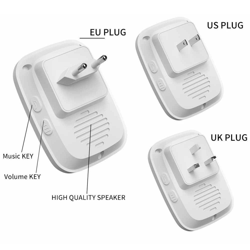 sonnette intelligente sans fil pour maison, alarme d\'urgence pour personnes âgées, appel à distance à 80m, bouton SOS,