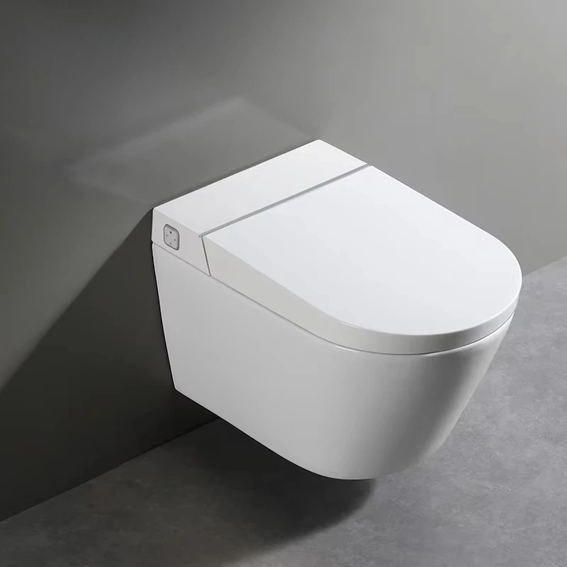 One Piece Auto Flush  Intelingent Bidet Concealed Cistern Included Wall Mounted Smart Toilet