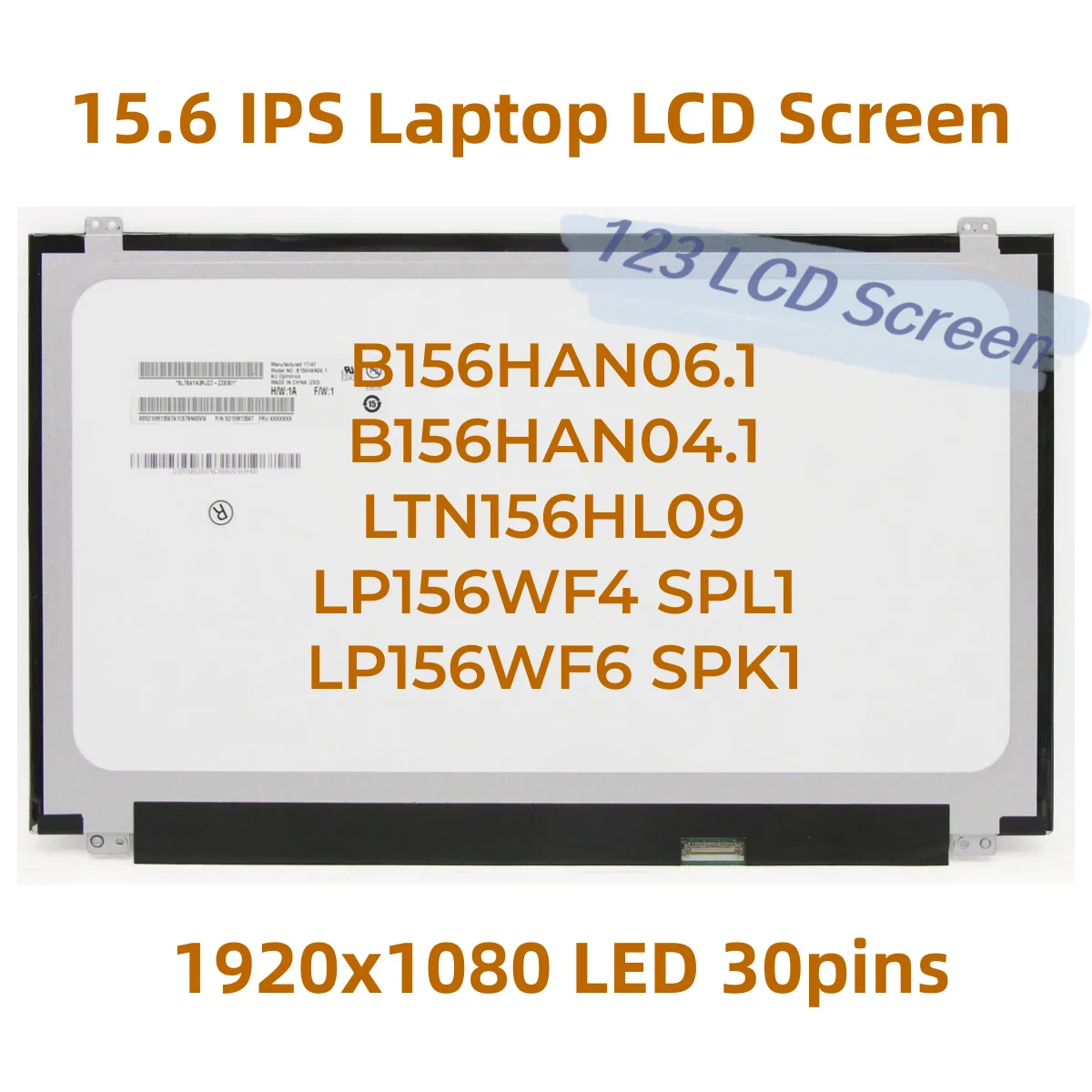 Ekran LCD 15,6 IPS 30 pinów eDP Latop B156HAN06.1 Pasuje do LTN156HL09 LP156WF4 SPL1 LP156WF6 SPK1 B156HAN04.1 FHD 1920x1080 LED