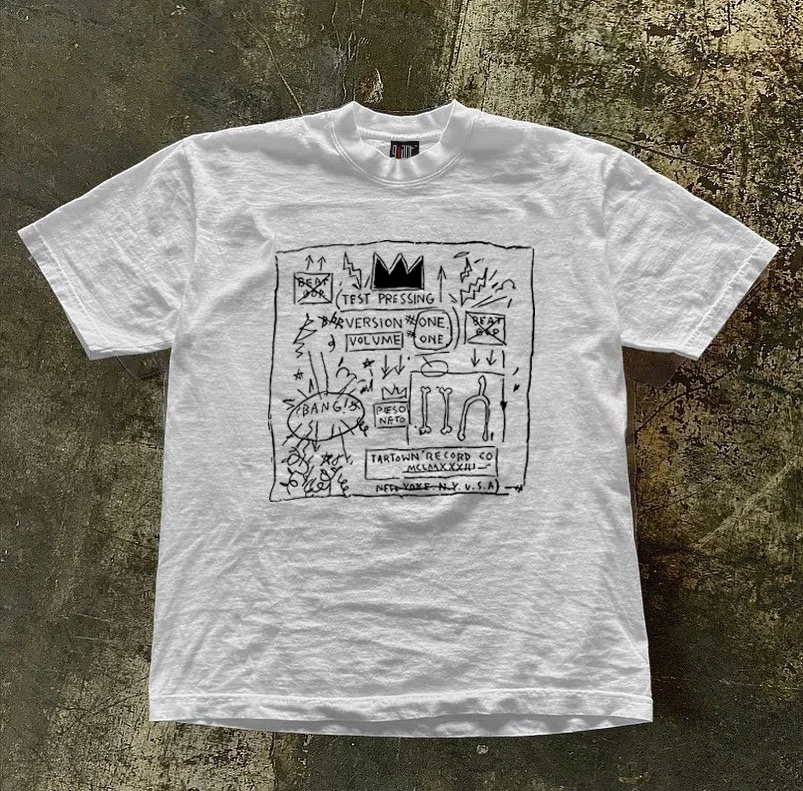 

Heavyweight 260g Pure Cotton Short Sleeve T-Shirt Artistic Back Graffiti Design Versatile Top for Casual Wear