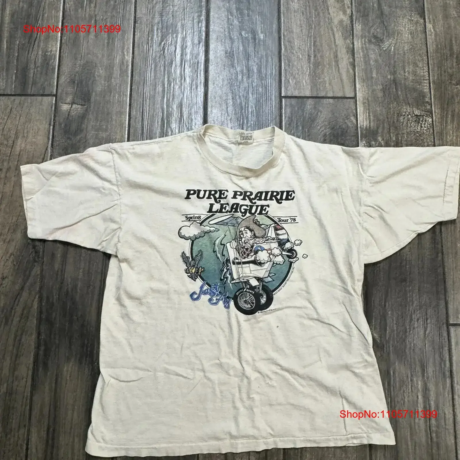 Vintage Pure Prairie League Just Fly T shirt Size S to 5XL PA005 long or short sleeves vintage Washed Soft Slightly graphic